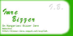 imre bizzer business card